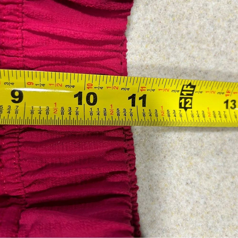 Title Nine Slaycation Wide Leg Cropped Pants Sz XS Color Hot Pink Beach  270902 - Picture 8 of 9